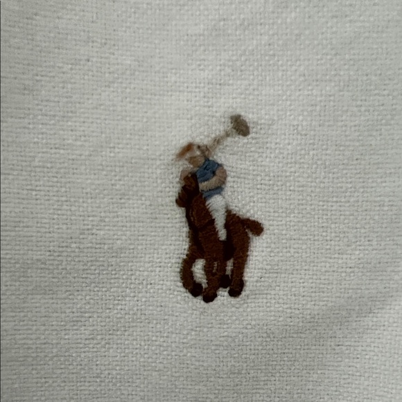 Ralph Lauren White Button-Down Long Sleeve Cotton Shirt with Polo Pony Size 9M - Picture 3 of 14